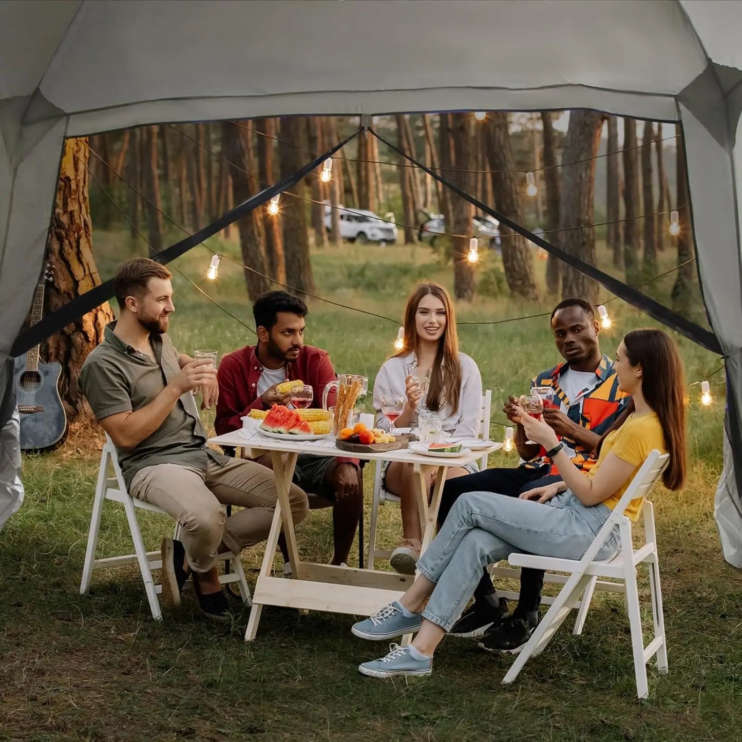 12' X 12' Screen Tent for Camping Canopy Easy Set Up Camper Screen House Room Porch Screened Gazebo 8-10 Person