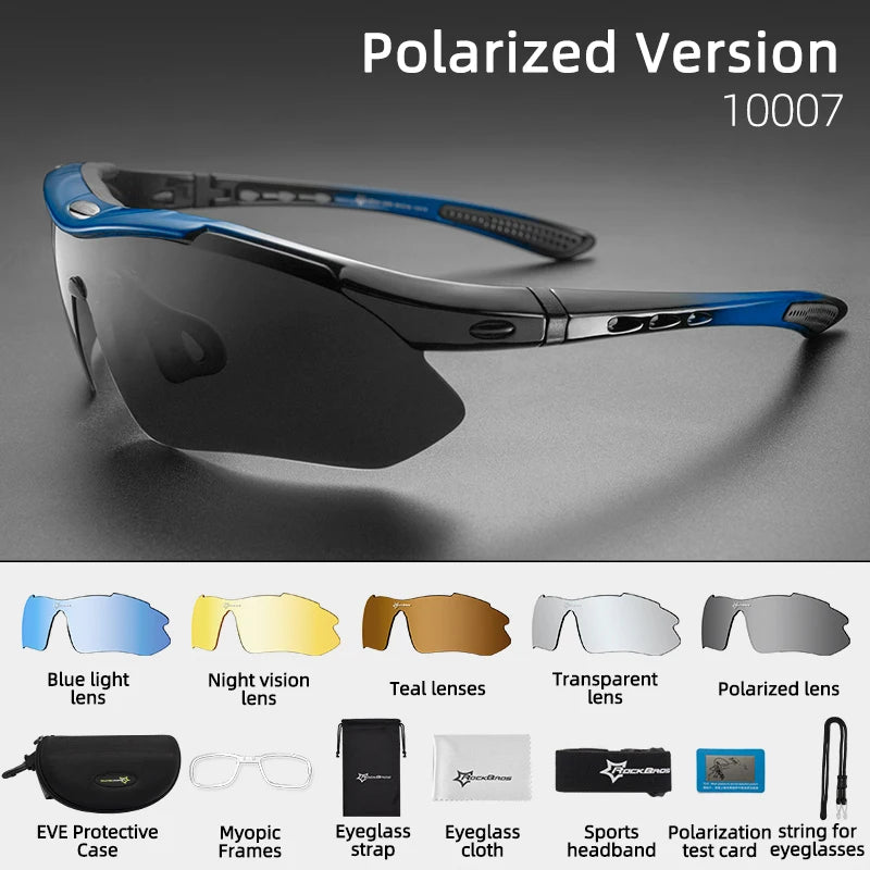 Rockbros Polarized Cycling Glasses UV400 Sports Eyewear