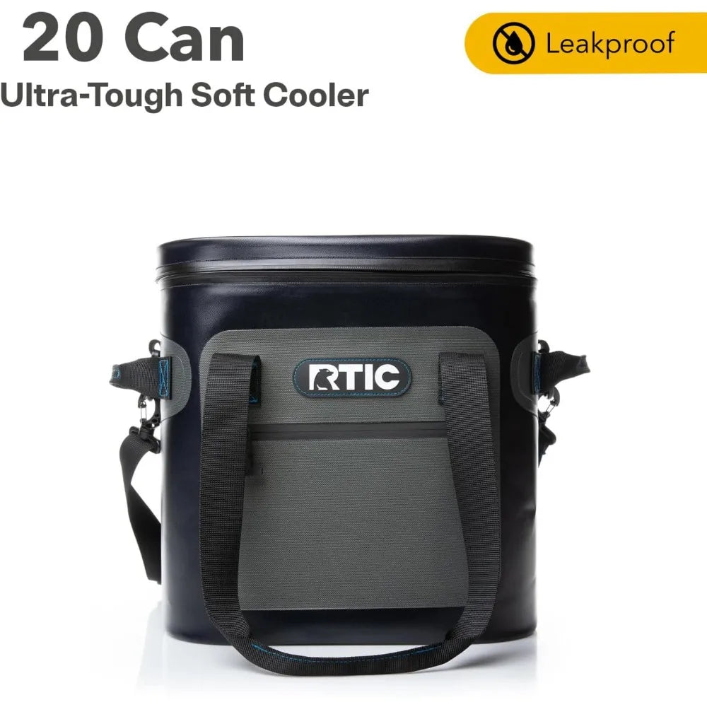 Ultra-Tough Soft Cooler 20 Can, Insulated Bag Portable Ice Chest Box for Lunch, Beach, Drink, Beverage, Travel, Camping, Picnic