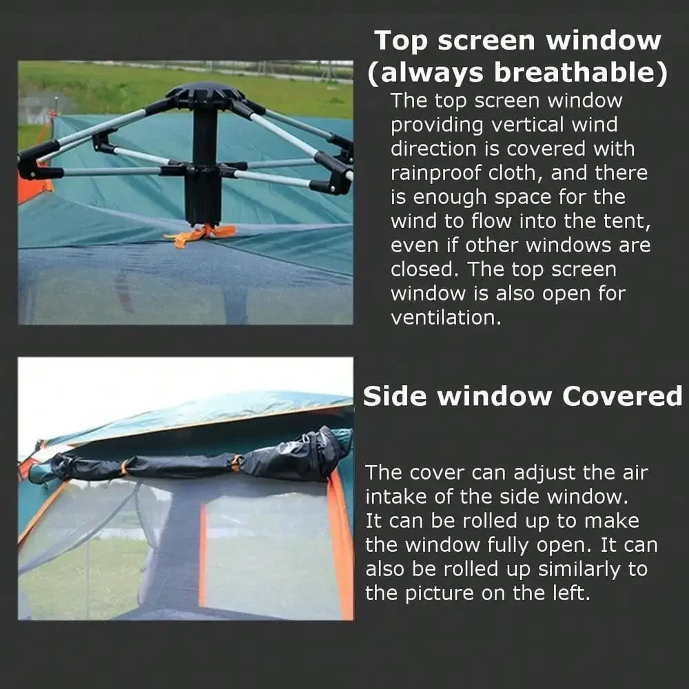 Automatic Pop Up Camping Tent for 3 to 4 People