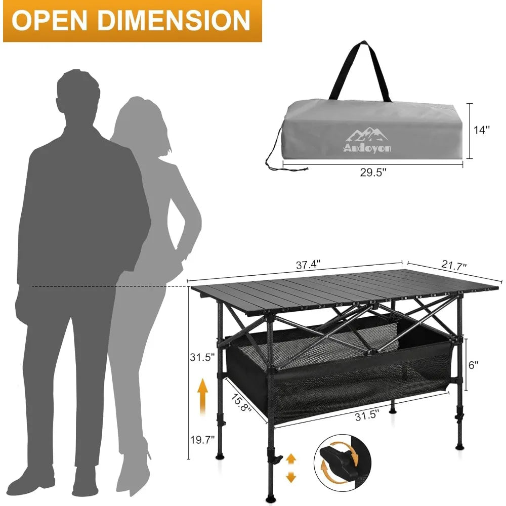 Outdoor Adventures Hub Folding Camping Table Portable
