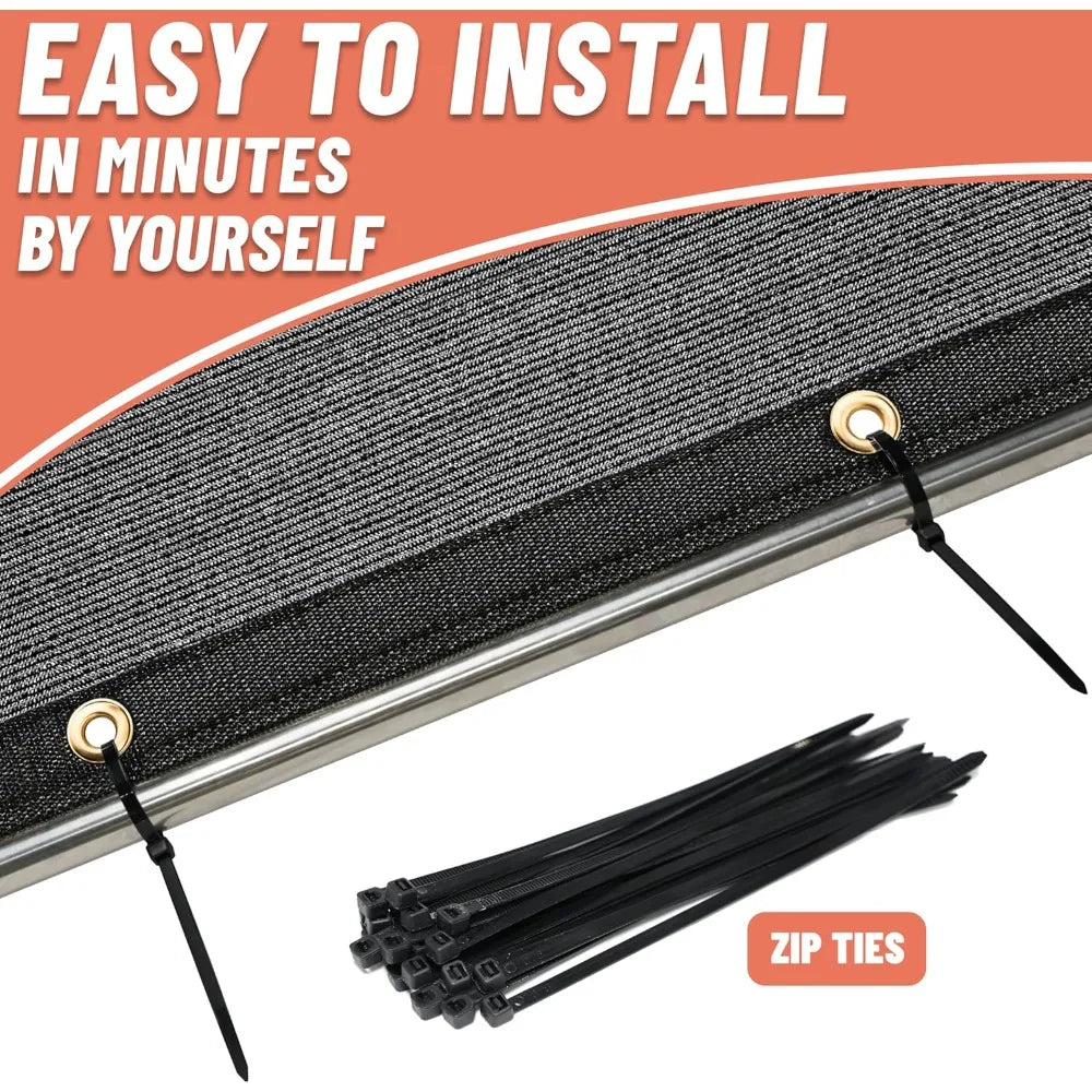 Amgo Shade Cloth With Grommets 90 Percent Sunblock Tarp