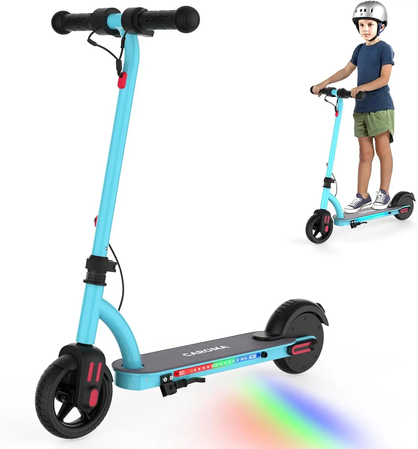 CAROMAC Electric Kids Scooter 150W Motor Adjustable Foldable