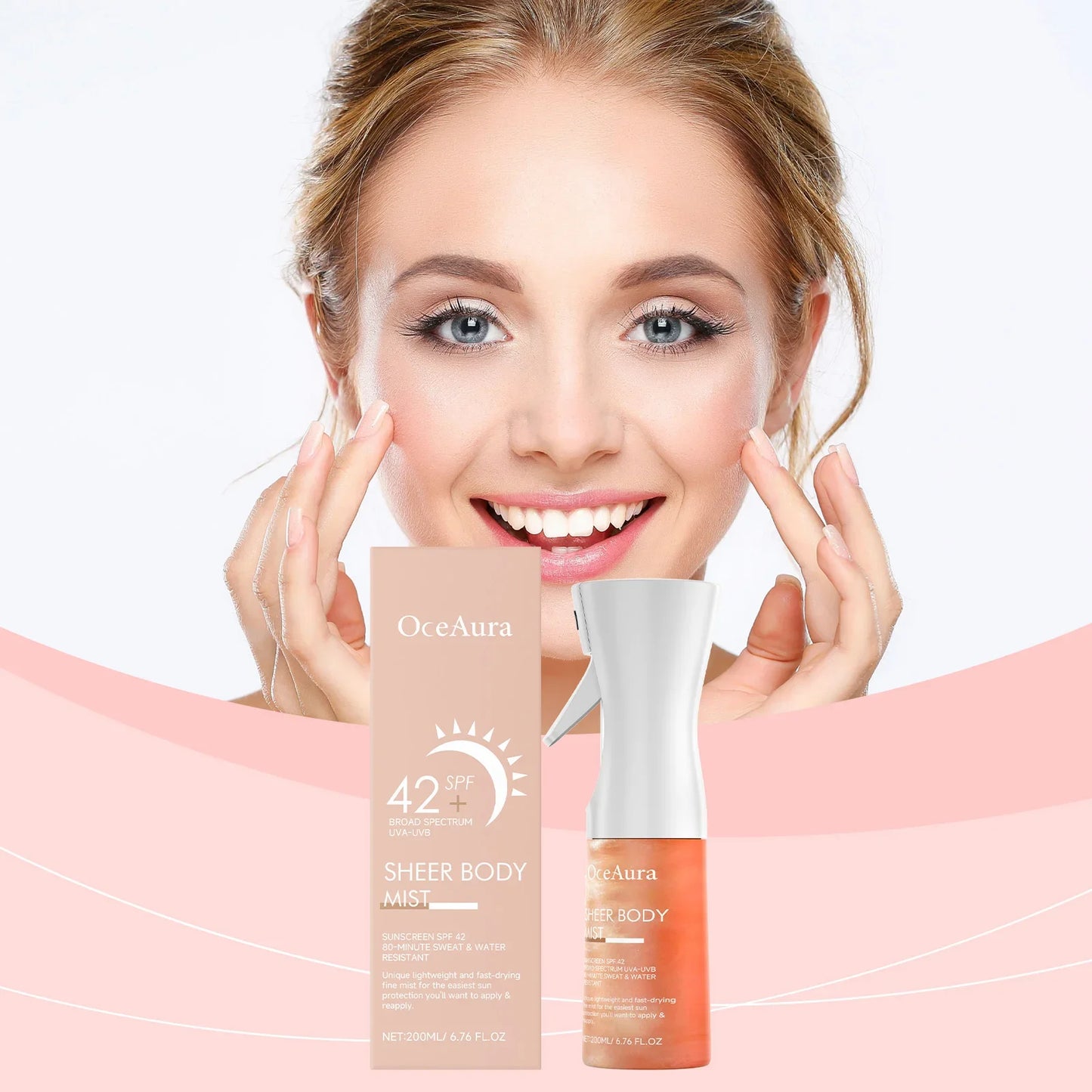 OceAura Facial Sunscreen Spray Moisturizing Absorption