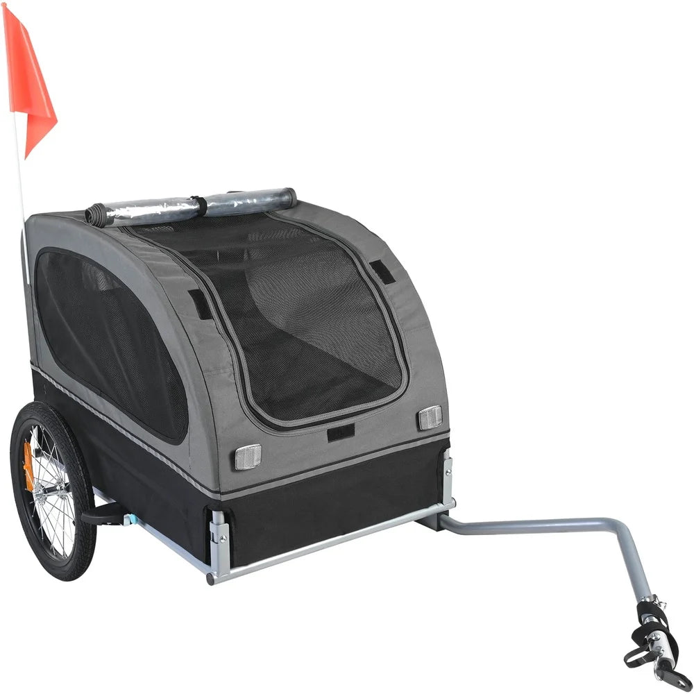 DUTRIEUX Waterproof Pet Bicycle Trailer With Foldable Frame