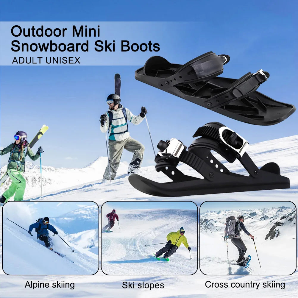 MOJOYCE Mini Ski Skates Adjustable Snowboard Boots Winter