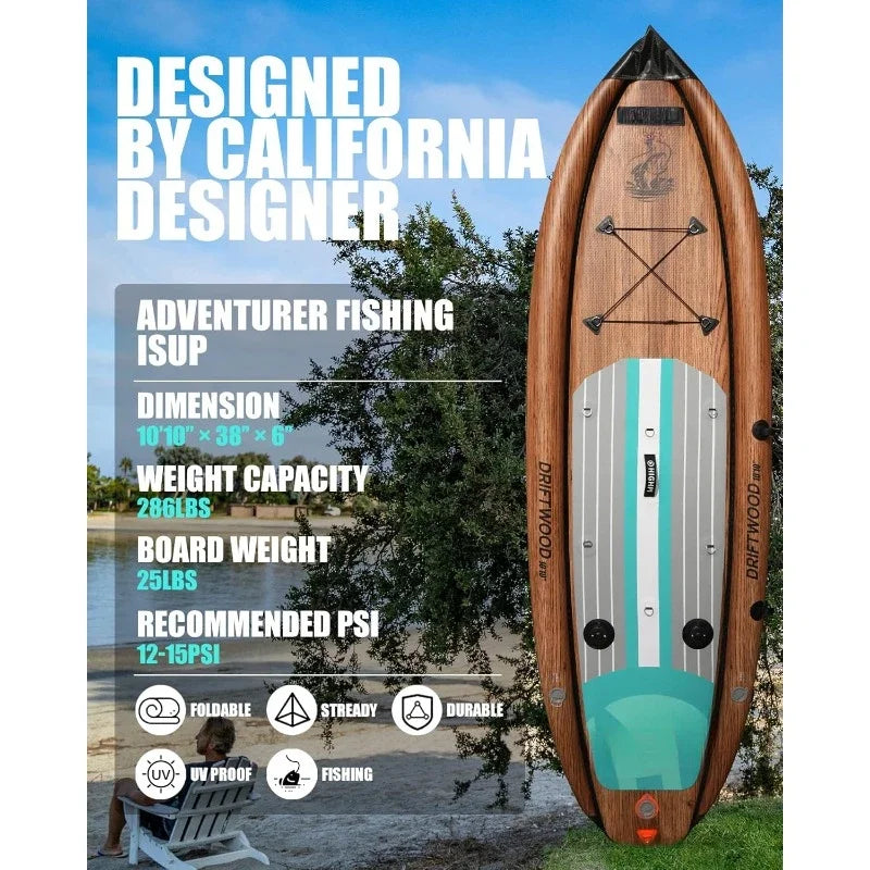 Hot Sale.Inflatable Stand Up Paddle Board 11'x33''x6''W Premium SUP Accessories,Backpack,Wide Stance,Surf Control, Non-Slip Deck