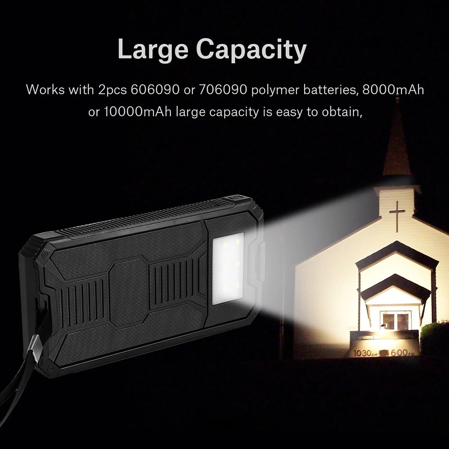 Hilitand Solar Power Bank 20000mAh Dual USB Fast Charge
