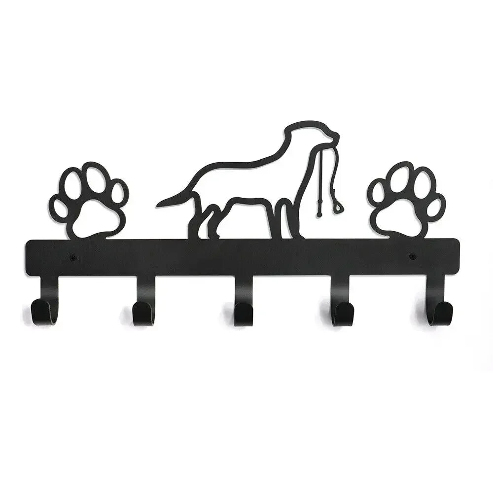HELLOYOUNG Metal Paw Wall Rack With Five Hooks For Home