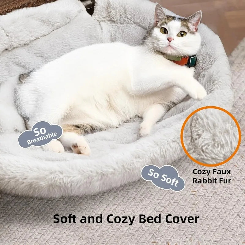 Hign Concerned Large Cat Desk Bed Secure With Dual Clamps
