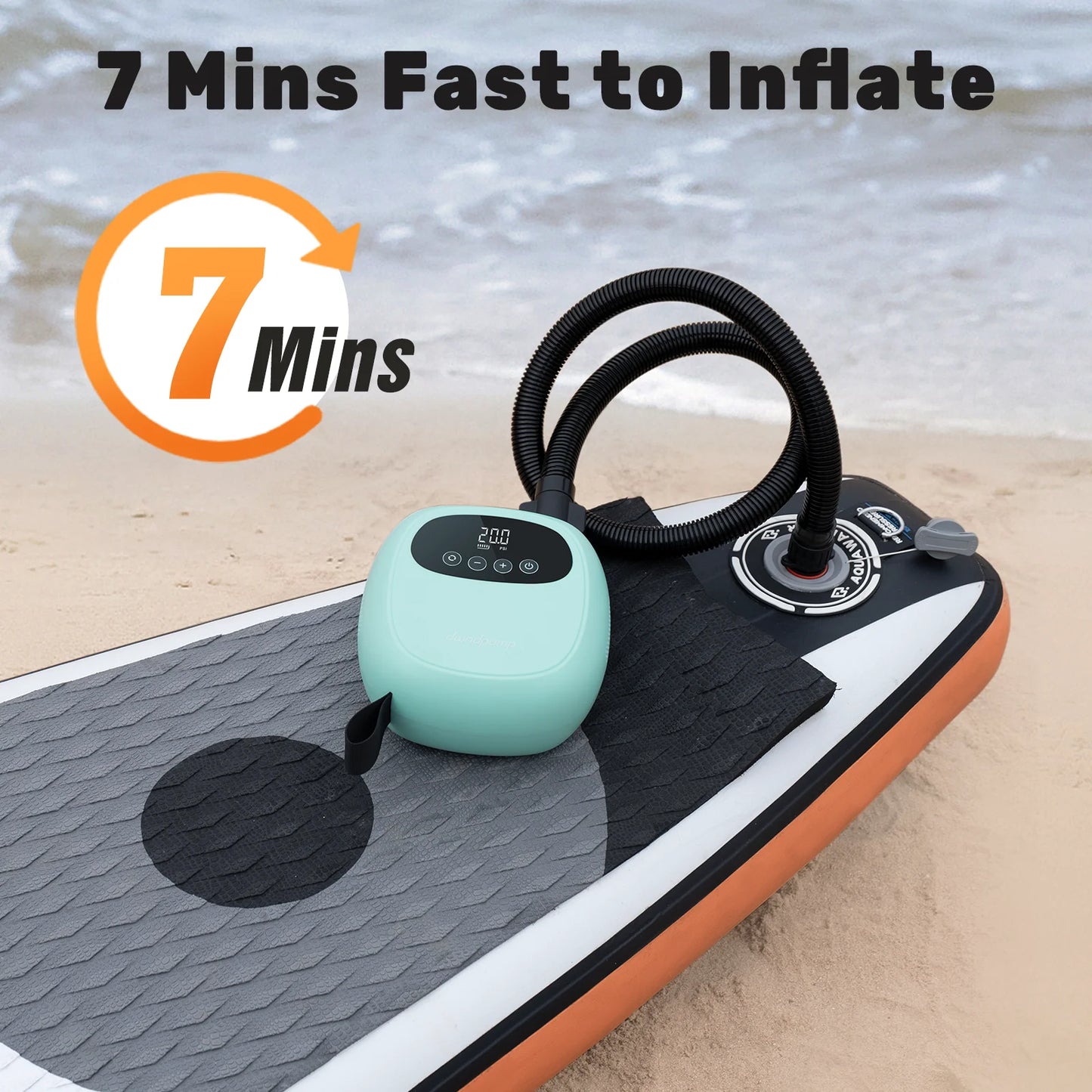 dwndpump DP3 Electric 20PSI SUP Pump 38.48Wh Battery Paddle Board Inflation for Kayak Boat Tent Surfing Board Stand Up