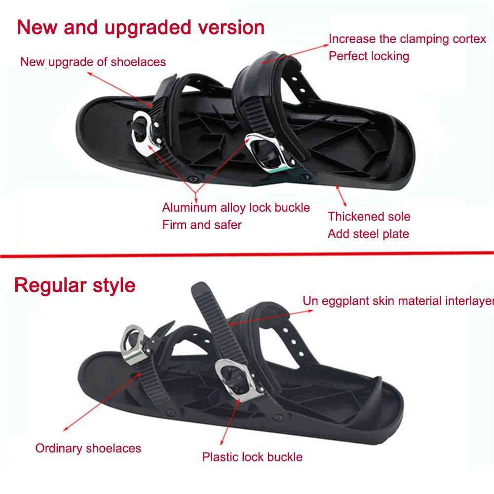MOJOYCE Mini Ski Skates Adjustable Snowboard Boots Winter