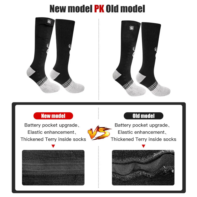 SNOW DEER Rechargeable Heated Socks For Men And Women
