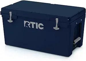 65 QT Ultra-Tough Cooler Hard Insulated Portable Ice Chest Box for Beach, Drink, Beverage, Camping, Picnic, Fishing, Boat, Barb