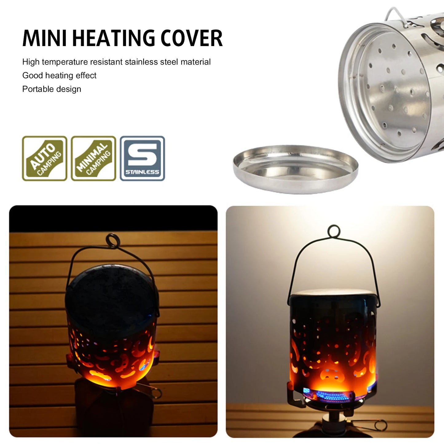 Mojoyce Stainless Steel Camping Mini Heater Tent Stove