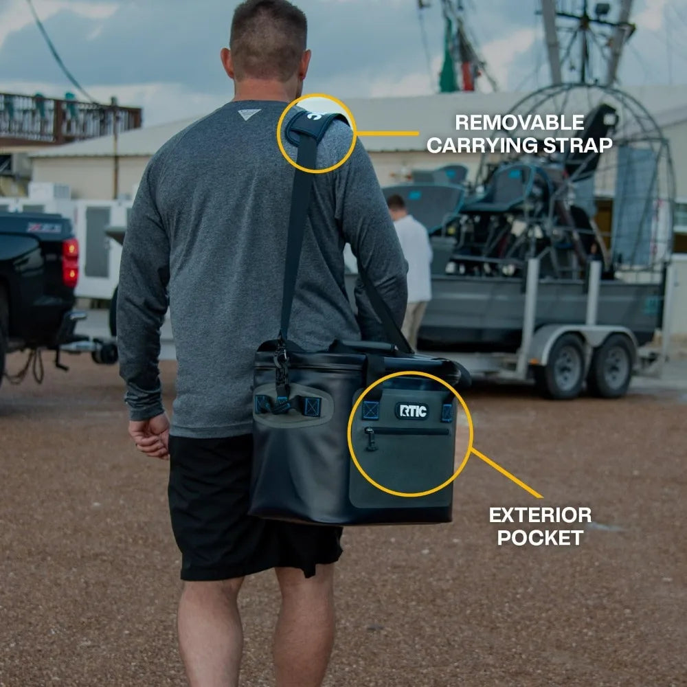 Ultra-Tough Soft Cooler 20 Can, Insulated Bag Portable Ice Chest Box for Lunch, Beach, Drink, Beverage, Travel, Camping, Picnic