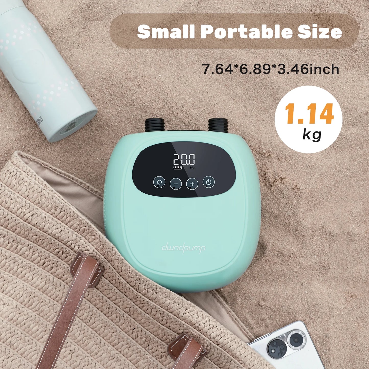dwndpump DP3 Electric 20PSI SUP Pump 38.48Wh Battery Paddle Board Inflation for Kayak Boat Tent Surfing Board Stand Up