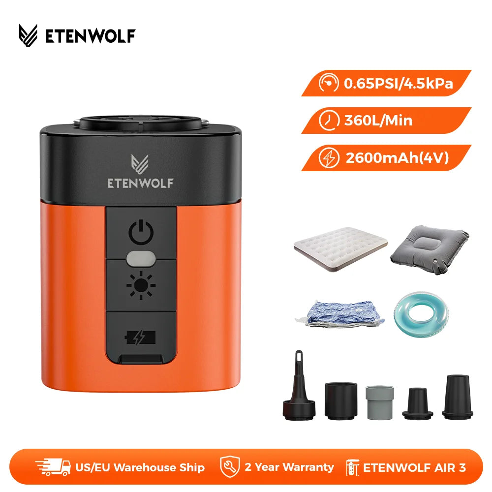 Etenwolf Air 3 Portable Electric Pump for Camping and Pools