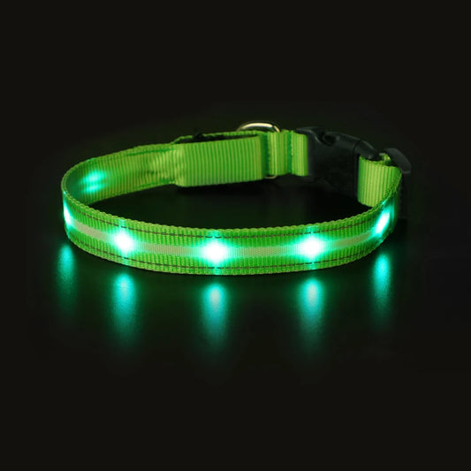 MASBRILL Light Up Dog Collar for Night Safety and Visibility