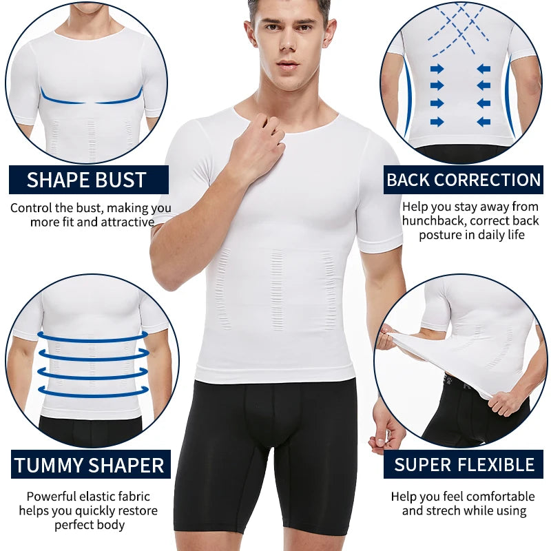 LALAMELON Mens Slimming Compression Shaper Tank Undershirt