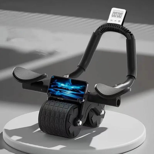 Hign Concerned Ab Roller Wheel With Knee Mat And Timer