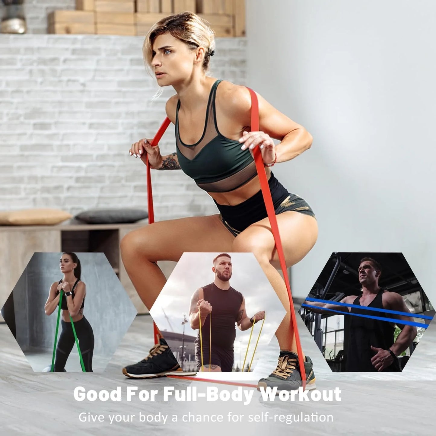 Department Name Resistance Bands Pull Up Assist Workout Set