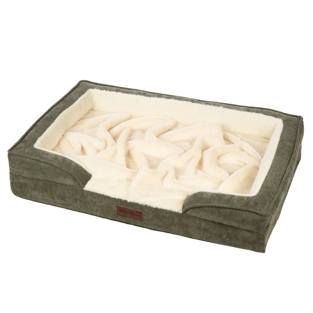 XMSJ Orthopedic Pet Sofa Bed with Removable Cover Plush