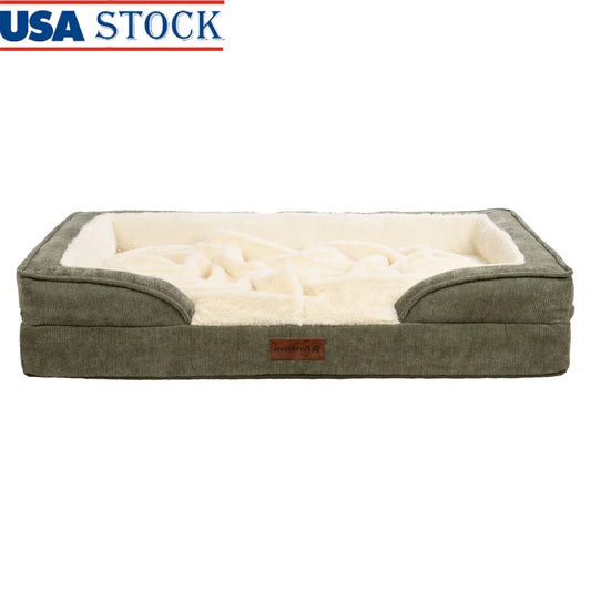 XMSJ Orthopedic Pet Sofa Bed with Removable Cover Plush