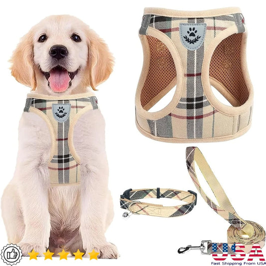 Fujian Adjustable No Pull Dog Harness Collar Leash Set