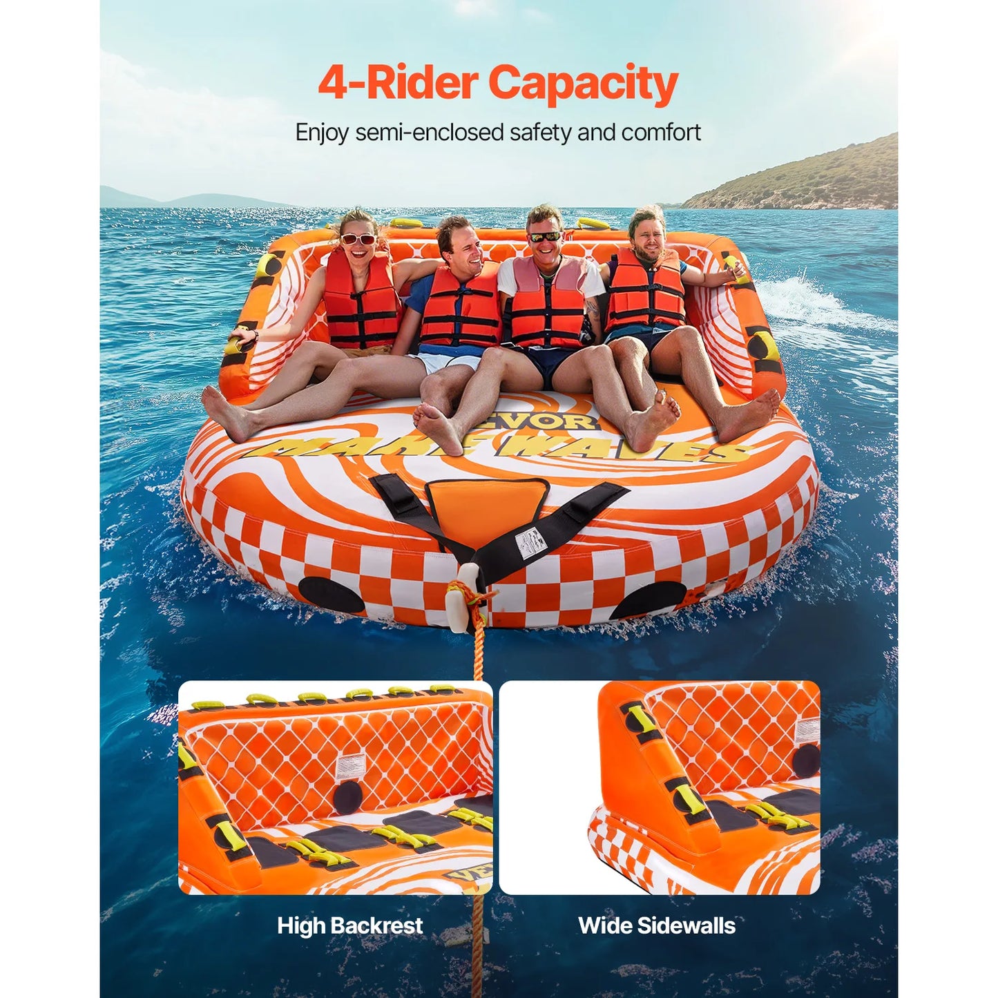Outdoor Adventures Hub SucceBuy Towable Tube for Boating