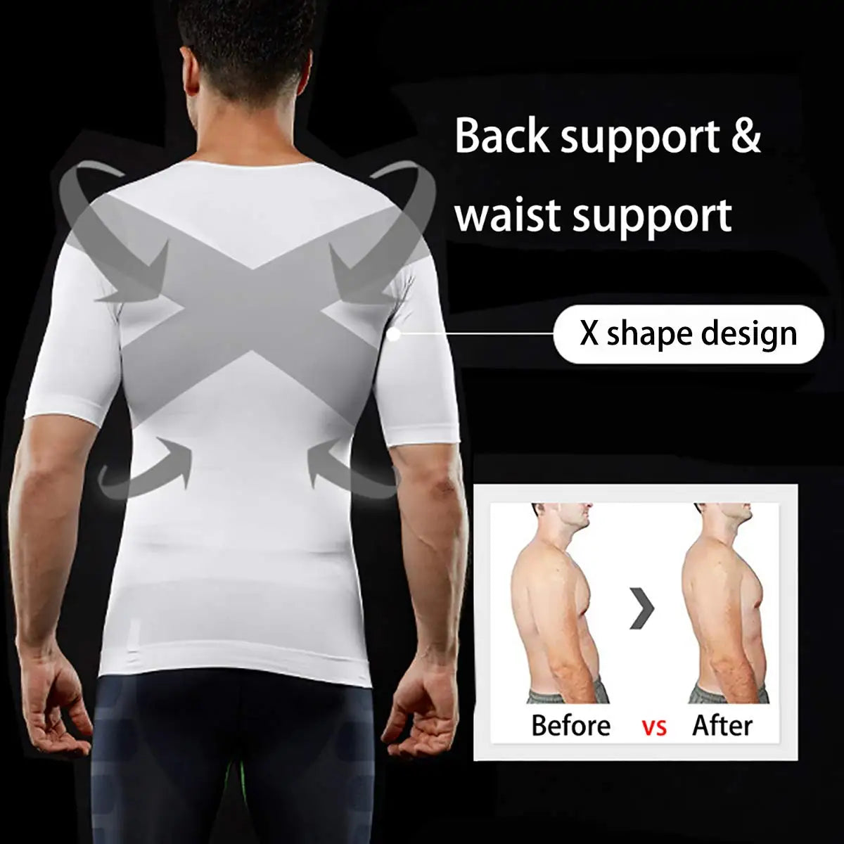 LALAMELON Mens Slimming Compression Shaper Tank Undershirt
