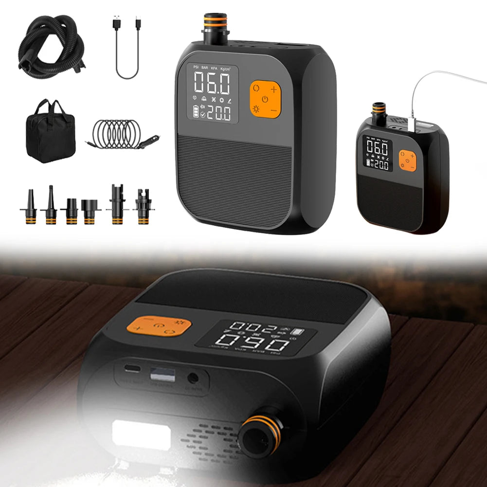 Boat Kayak Accessories 25PSI High Pressure Portable Air Compressor Inflation Paddle Board Pump for Paddleboard Tent Mattress