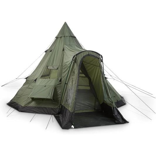 Deluxe Teepee Tent 14' x 14' for Adults Outdoor Camping 6-Person Instant Easy Set-Up Waterproof Shell 4-Season - High quality