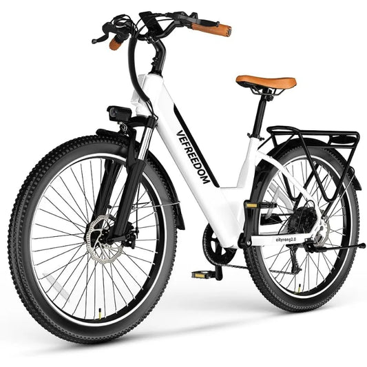 Peak Electric Bike for Adults,up  Miles Removable Battery Ebike, 26" UL Certified Electric Mountain E Bike with 7-Speed