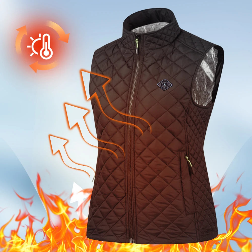 Heated Vest Electric 21 Heating Zones USB Heated Vest Outdoor Running Jacket Sportswear WinterWindproof Washable Vest Women Men
