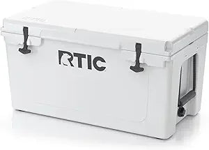 65 QT Ultra-Tough Cooler Hard Insulated Portable Ice Chest Box for Beach, Drink, Beverage, Camping, Picnic, Fishing, Boat, Barb