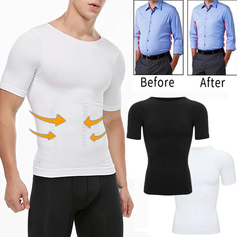 LALAMELON Mens Slimming Compression Shaper Tank Undershirt