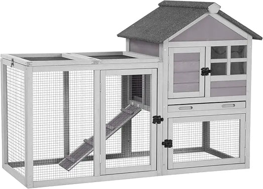 Outdoor Adventures Hub Rabbit Hutch Indoor Run With Tray
