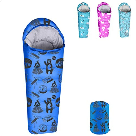 KidzAdventure Mummy Style Sleeping Bag With Pillow Sleeve