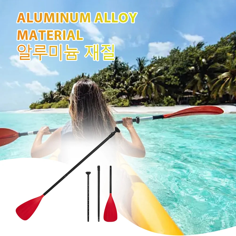 Double Head Stand Up Paddle Board Adjustable Length Detachable SUP Paddle Aluminum Alloy Kayak Boat Paddle for Boating Kayaking