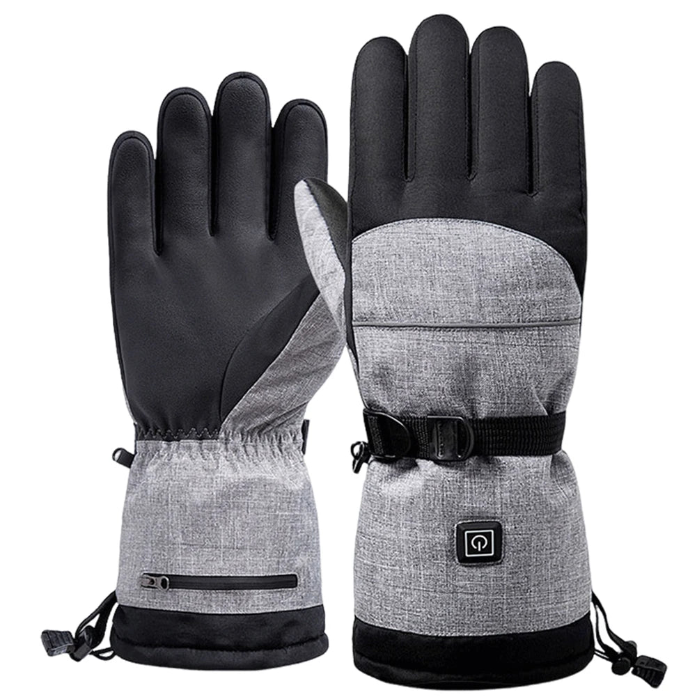 AlloetCN Heated Gloves Waterproof Thermal Electric Outdoor
