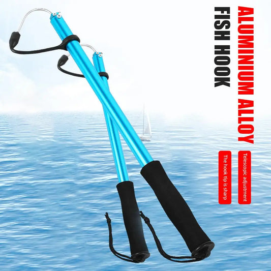 Telescopic Fish Gaff Retractable Fishing Gaff Hook with Soft EVA Nonslip Handle Fish Grippers for Saltwater Offshore Ice Tool