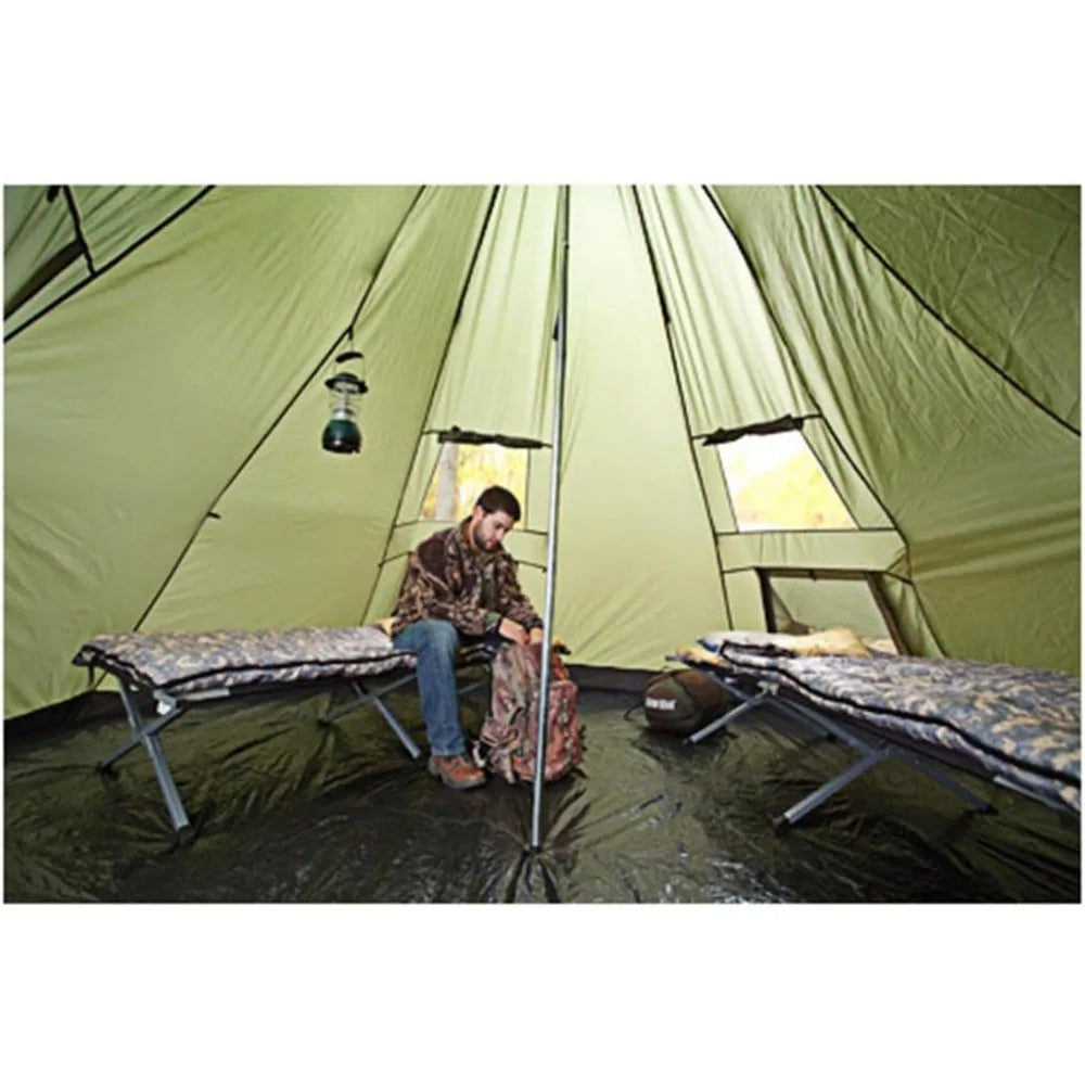 Deluxe Teepee Tent 14' x 14' for Adults Outdoor Camping 6-Person Instant Easy Set-Up Waterproof Shell 4-Season - High quality