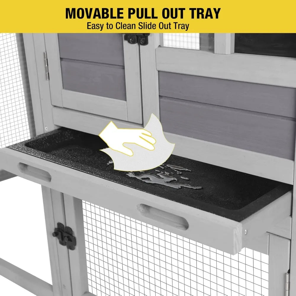 Outdoor Adventures Hub Rabbit Hutch Indoor Run With Tray