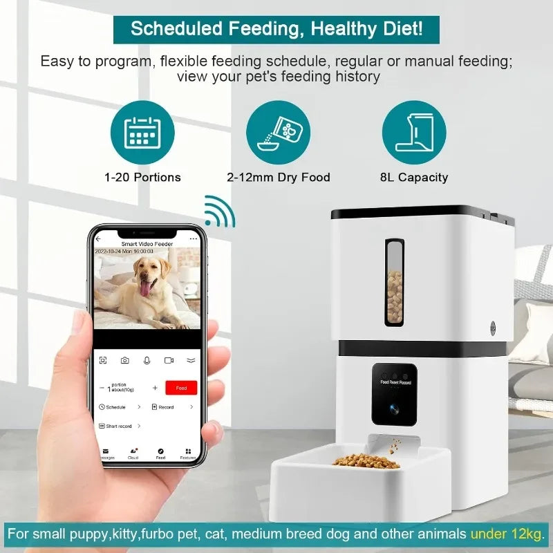 Smart Automatic Dog Feeder with Camera and Motion Detection