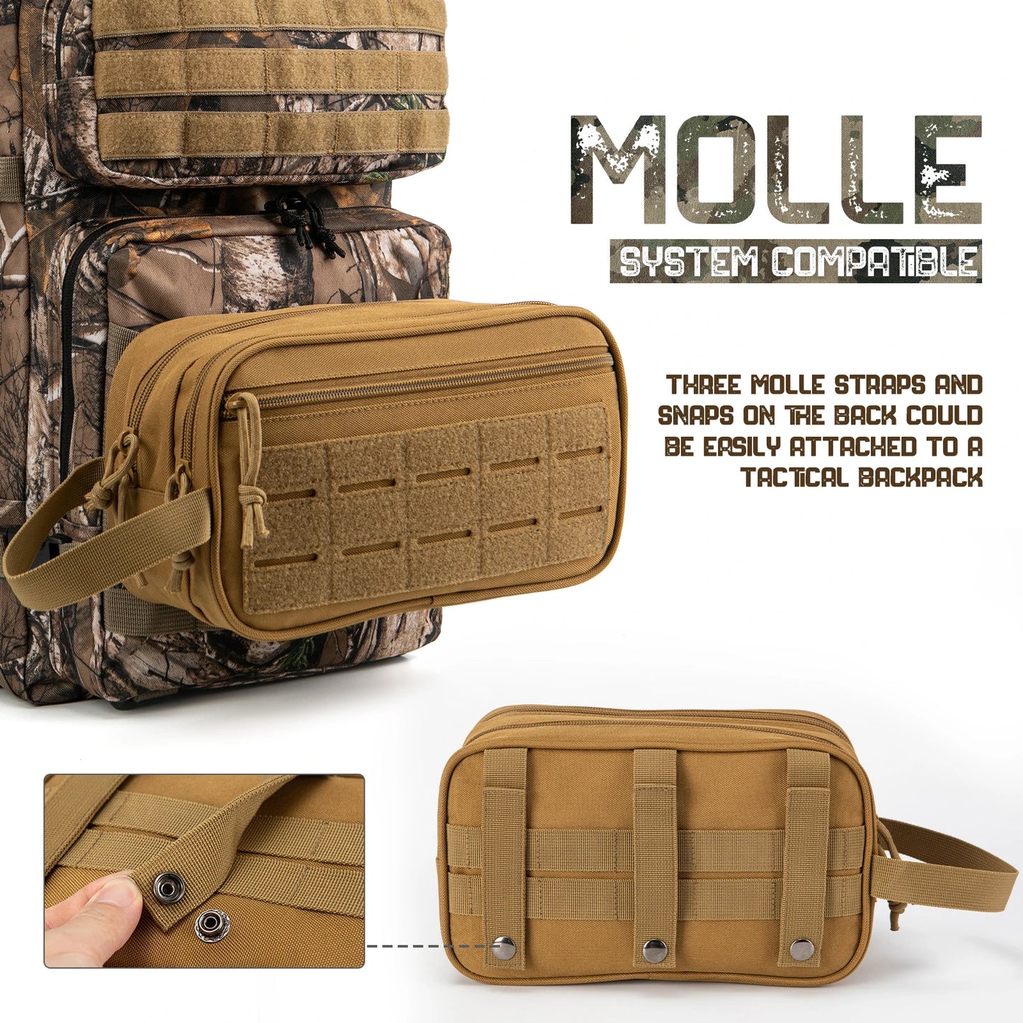 Men's Tactical Toiletry Bag, Hygiene Bag, EDC Tool, Soft Pouches, Small Toiletry Bag, Men's Shaving Kit, Travel Shower Bag