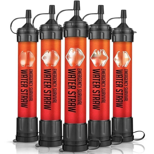 High Capacity Emergency Water Straws for Outdoor Survival