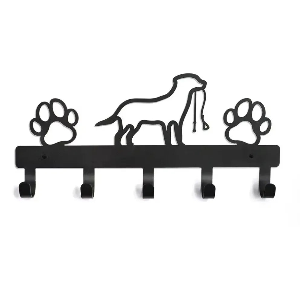 HELLOYOUNG Metal Paw Wall Rack With Five Hooks For Home