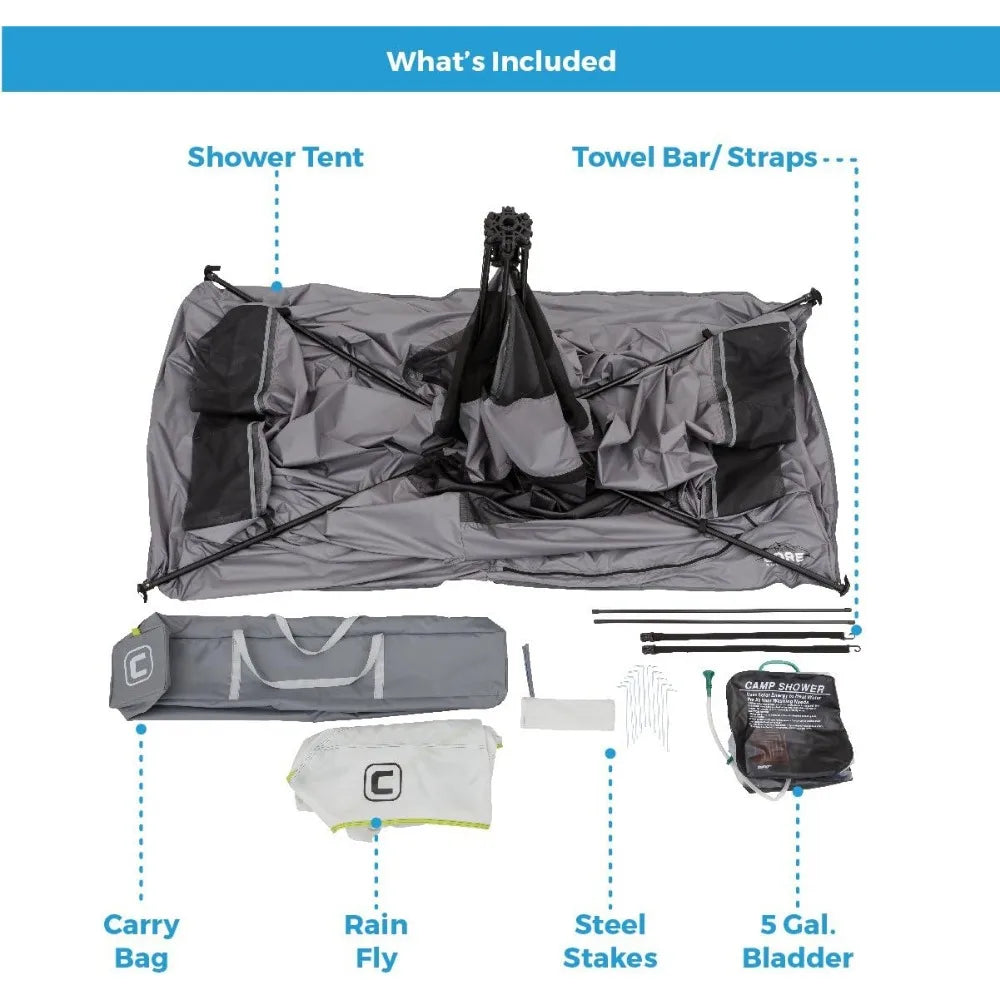 Instant Camping Shower Tent with Changing Privacy Room