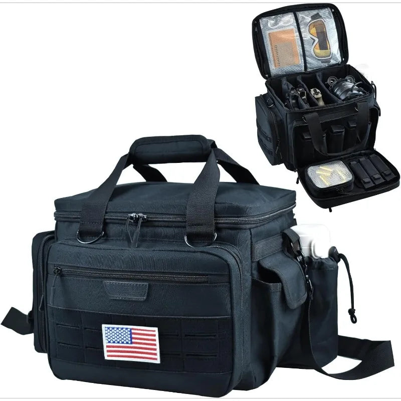 Tactical Gun Range Bag for Handguns and Accessories Storage